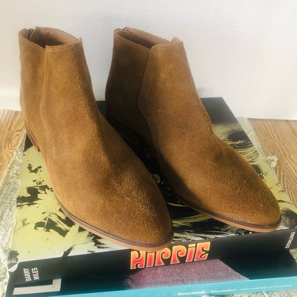 NWT Design Lab by Lord & Taylor Ankle Boot Size 10 Tan Suade - Picture 2 of 9